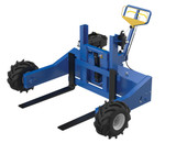 Vestil Steel 190CC Gas Powered Drive and Lift All-Terrain Pallet Truck - 36 In. Long Adjustable Width Forks 4,000 lb - Blue