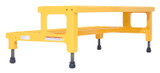 Vestil Steel Adjustable Step Mate Stand - 2 Step 22-7/8 In. x 48-1/2 In. x 15-1/4 In. 500 lb - Yellow