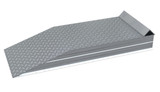 Vestil Aluminum Tread Plate Wheel Riser with Roll Off Guard - 120 In. x 18 In. x 14-1/16 In. 30000 lb - Silver