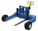 Vestil Steel 190CC Gas Powered Drive and Lift All-Terrain Pallet Truck - 48 In. Long Adjustable Width Forks 4,000 lb - Blue