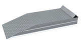 Vestil Aluminum Tread Plate Wheel Riser with Roll Off Guard - 120 In. x 24 In. x 14-1/16 In. 30000 lb - Silver