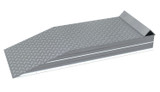 Vestil Aluminum Tread Plate Wheel Riser with Roll Off Guard - 102 In. x 18 In. x 8-1/16 In. 30000 lb - Silver