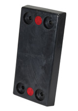 Vestil Rubber Rectangle Molded Bumper - 24 In. x 12 In. x 3 In. - Black