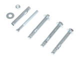 Vestil Steel Concrete Sleeve Anchor Bolts - 4 Pack 5/8 In. x 4 In. - Silver