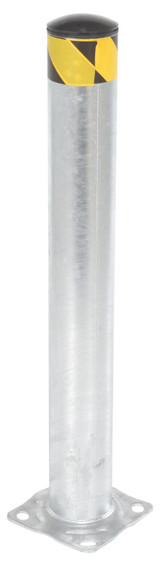 Vestil Galvanized Steel Pipe Safety Bollard - 36 In. x 4-1/2 In. - Gray