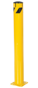 Vestil Steel Pipe Bollard with Slots - 48 In. x 5-1/2 In. - Yellow