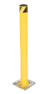 Vestil Steel Surface Mounted Removable Pipe Safety Bollard - 48 In. x 4-1/2 In. - Yellow
