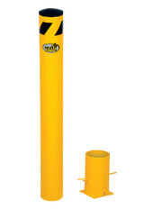 Vestil Steel Removable Pipe Safety Bollard - 36 In x 5-1/2 In - Yellow