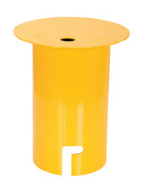 Vestil Steel Removable Bollard Sleeve Cover - 8 In. x 8 In. x 9-13/16 In. - Yellow