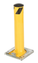 Vestil Steel Surface Mounted Removable Pipe Safety Bollard - 24 In. x 4-1/2 In. - Yellow