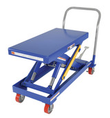 Vestil Steel Hydraulic Elevating Cart with Foot Pump - 20 In. x 40 In. 2000 lb - Blue