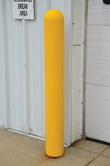 Vestil Low Density Polyethylene Bollard Post Cover - 24 In. x 5-1/2 In. - Yellow