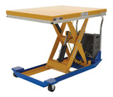 Vestil Steel DC Powered Scissor Cart - 48 In. x 40 In. 1500 lb Blue / - Yellow