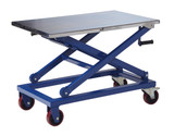 Vestil Steel Mechanical Scissor Cart - 37 In. x 23-1/2 In. 660 lb - Blue/Silver