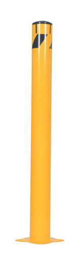 Vestil Steel Pipe Bollard with Slots - 48 In. x 4-1/2 In. - Yellow