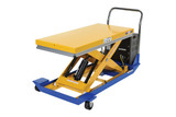 Vestil Steel DC Powered Scissor Cart - 48 In. x 24 In. 1500 lb Blue / - Yellow