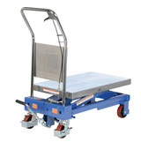 Vestil Steel Single Scissor Hydraulic Elevating Cart - 32 In. x 18-3/4 In. 750 lb - Blue/Silver