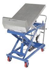 Vestil Steel Lift and Tilt Carts with Sequence Select - 22 In. x 33-1/2 In. 1000 lb - Blue