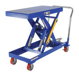 Vestil Steel Foot Pump Hydraulic Elevating Cart - 20 In. x 40 In. 2500 lb - Blue