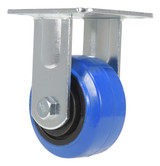 Vestil Elastic Rubber Rigid Caster - 4 In. Diameter x 2 In. Width 550 lb - Blue/Black