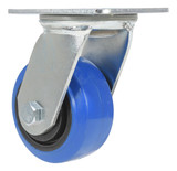 Vestil Elastic Rubber Swivel Caster - 4 In. Diameter x 2 In. Width 550 lb - Blue/Black