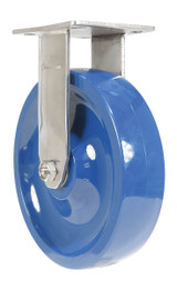 Vestil Solid Polyurethane Rigid Caster - 8 In. Diameter x 2 In. Width 1400 lb Dark - Blue