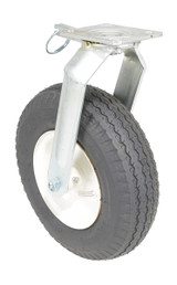 Vestil Pneumatic Swivel With - 4-Position Lock Caster 12 In. Diameter x 3-1/2 In. Width 300 lb - Black/White