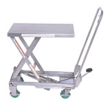 Vestil Stainless Steel Scissor Cart - 17-3/4 In. x 27-5/8 In. 300 lb - Silver