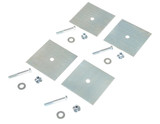 Vestil Steel Car Stop Anchor Plates with 4 Holes Glue Down - 5 In. x 5 In. x 1/16 In. - Silver
