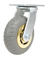 Vestil Flat-Free Swivel Caster - 6 In. Diameter x 2 In. Width 617 lb Dark - Gray/Gold