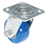 Vestil Polyurethane Precision Ball Bearing Swivel Caster - 4 In. Diameter x 2 In. Width 551 lb - Blue/Gray