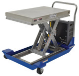 Vestil Partially Stainless Steel DC Powered Scissor Cart - 36 In. x 24 In. 1500 lb Blue / - Yellow