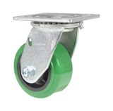 Vestil Polyurethane Swivel Caster - 4 In. Diameter x 2 In. Width 700 lb - Green/Black