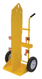 Vestil Steel Torch Cart-Lift Eye with Pneumatic Wheels - 23 In. x 34-1/2 In. x 66-3/8 In. 500 lb - Yellow