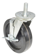 Vestil Phenolic Stem Swivel With Side Brake Caster - 8 In. Diameter x 2 In. Width 1300 lb - Black/Silver