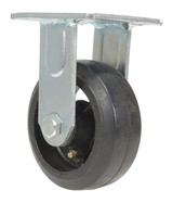 Vestil Rubber Rigid Caster - 5 In. Diameter x 2 In. Width 495 lb Dark - Black