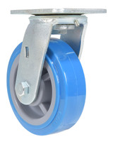 Vestil Polyurethane Swivel Caster - 6 In. Diameter x 2 In. Width 903 lb Light - Blue/Gray