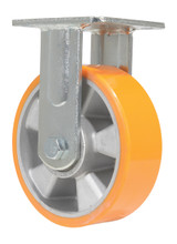 Vestil Polyurethane Rigid Caster - 6 In. Diameter x 2 In. Width 1212 lb - Orange/Silver