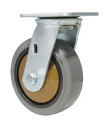 Vestil Rubber Swivel Caster - 6 In. Diameter x 2 In. Width 771 lb Dark - Gray/Gold