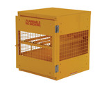 Vestil Steel Horizontal Cylinder Cabinet - 32 In. x 30 In. x 35-1/4 In. 4 Cylinder - Yellow