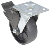 Vestil Glass Filled Nylon Swivel With Total Brake Caster - 6 In. Diameter x 2 In. Width 1200 lb - Black