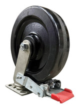 Vestil Phenolic Swivel With Total Brake Caster - 8 In. Diameter x 2 In. Width 1250 lb - Black