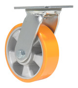 Vestil Polyurethane Swivel Caster - 6 In. Diameter x 2 In. Width 1212 lb - Orange/Silver