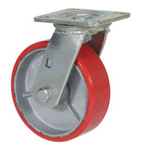 Vestil Polyurethane Swivel Caster - 6 In. Diameter x 2 In. Width 661 lb - Red