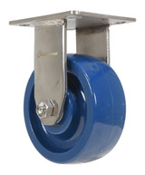 Vestil Solid Polyurethane Rigid Caster - 5 In. Diameter x 2 In. Width 1000 lb Dark - Blue