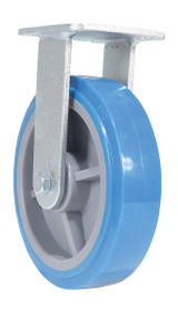 Vestil Polyurethane Rigid Caster - 8 In. Diameter x 2 In. Width 925 lb Light - Blue/Gray
