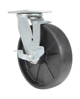 Vestil Glass Filled Nylon Swivel With Brake Caster - 8 In. Diameter x 2 In. Width 1250 lb - Black