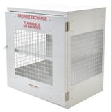 Vestil Steel Propane Exchange Cylinder Storage Cabinets with Mesh Door - 12 Cylinder - White