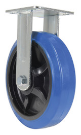 Vestil Elastic Rubber Rigid Caster - 8 In. Diameter x 2 In. Width 770 lb - Blue/Black