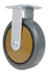 Vestil Rubber Rigid Caster - 8 In. Diameter x 2 In. Width 881 lb Dark - Gray/Gold